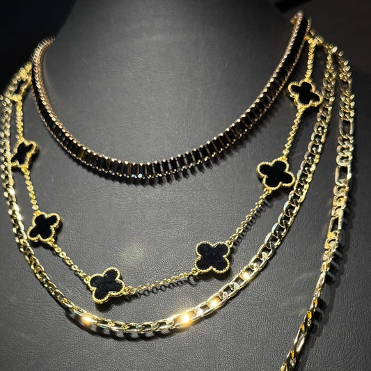 Gargantilla Trébol Negro